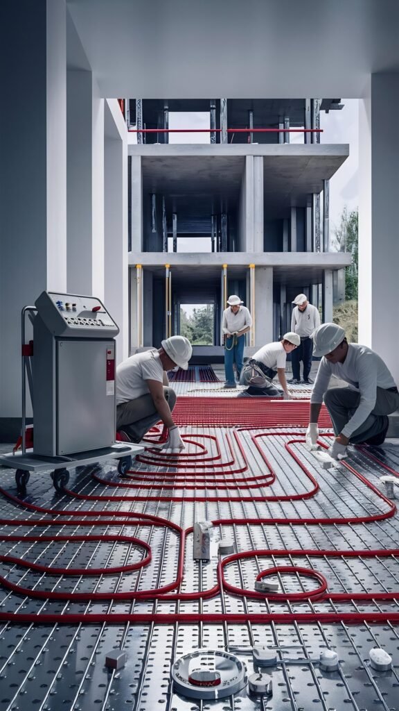 pvc vloer vloerverwarming